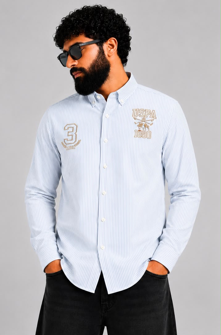 U.S Polo Striped Embroidered (XL)