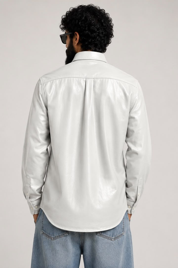 Ck white leather fabric