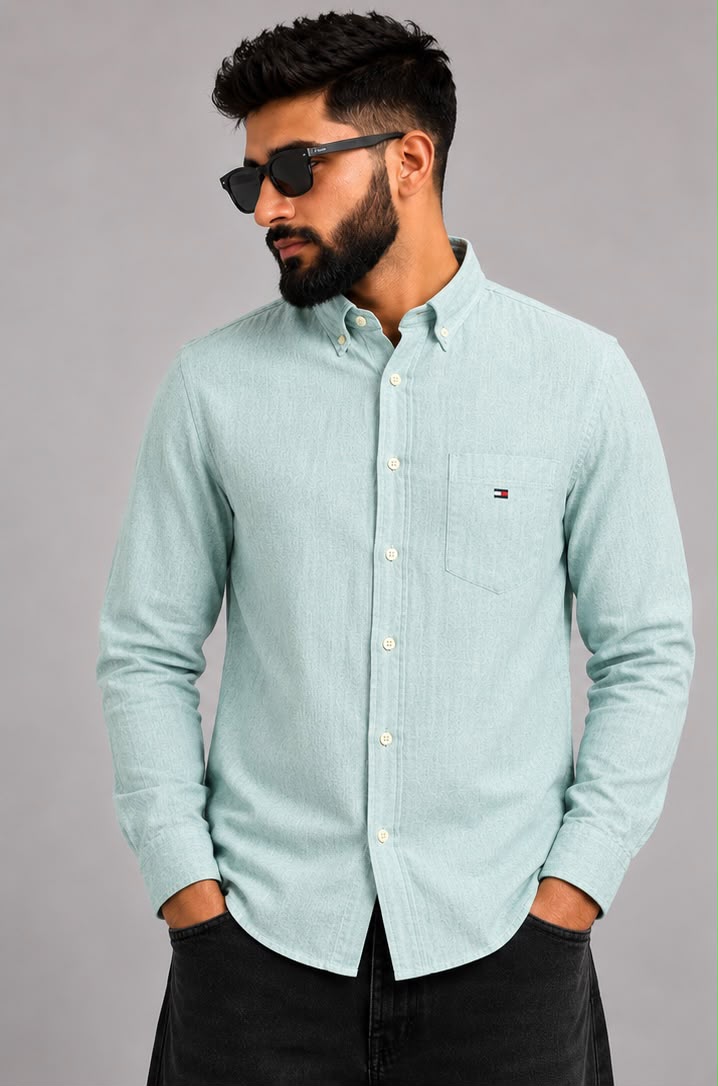 Tommy linen pista green (XL)
